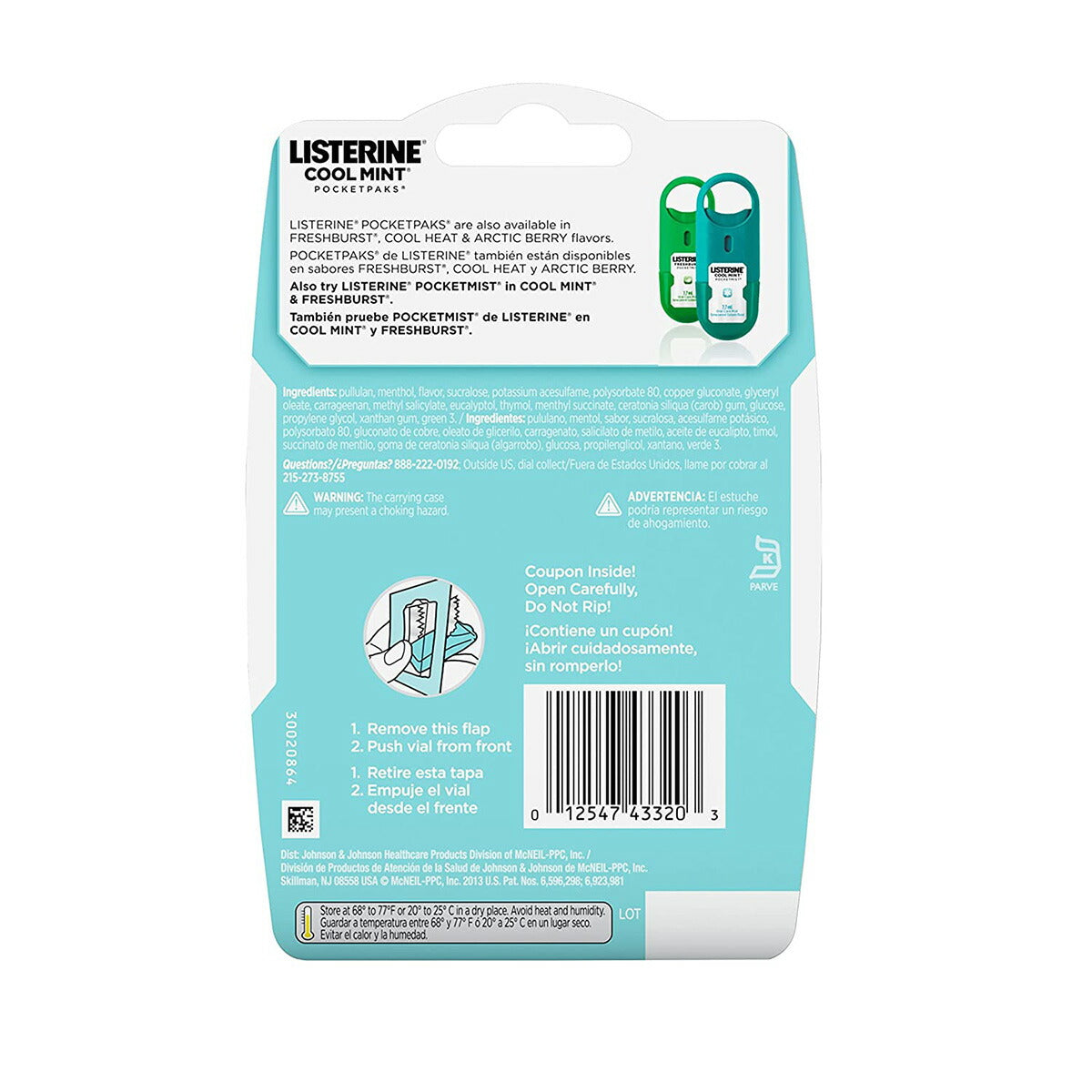 【追跡可能海外メール便】Listerine リステリン Cool Mint クールミント 3パック PocketPaks Portable Breath Strips24-Strip (3 Pack) 口臭 オーラルケア 息爽やか ミント