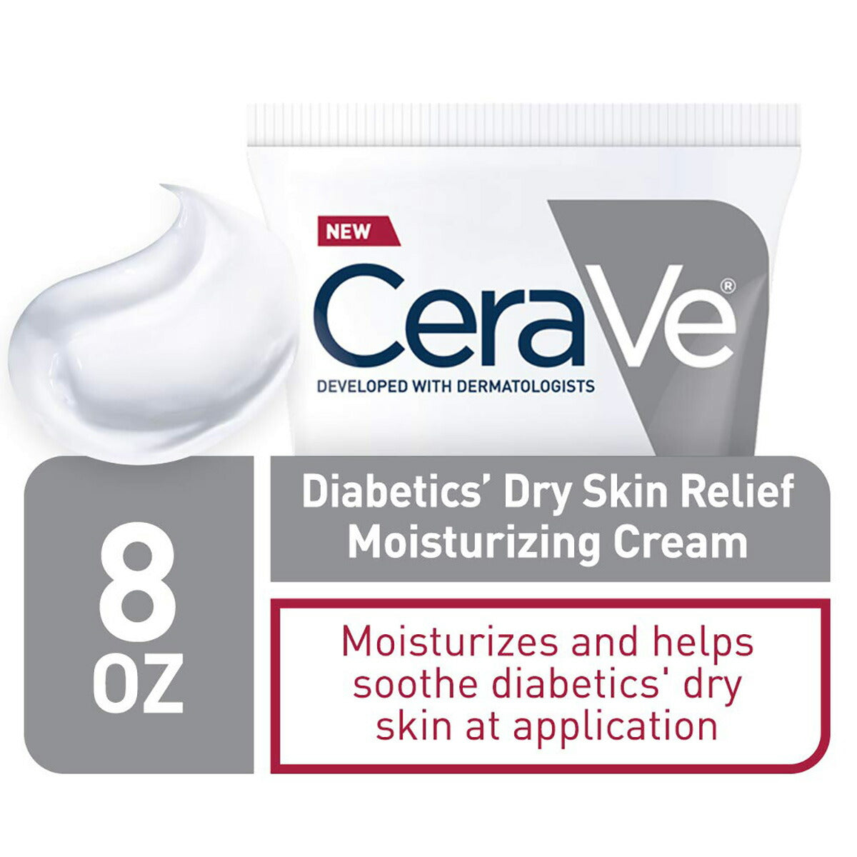【エクスプレス便】CeraVe 糖尿病患者の乾燥肌用 保湿クリーム 顔と体用 無香料&パラベンフリー 236ml CeraVe Moisturizing Cream for Diabetics Dry Skin for Face and Body 8oz