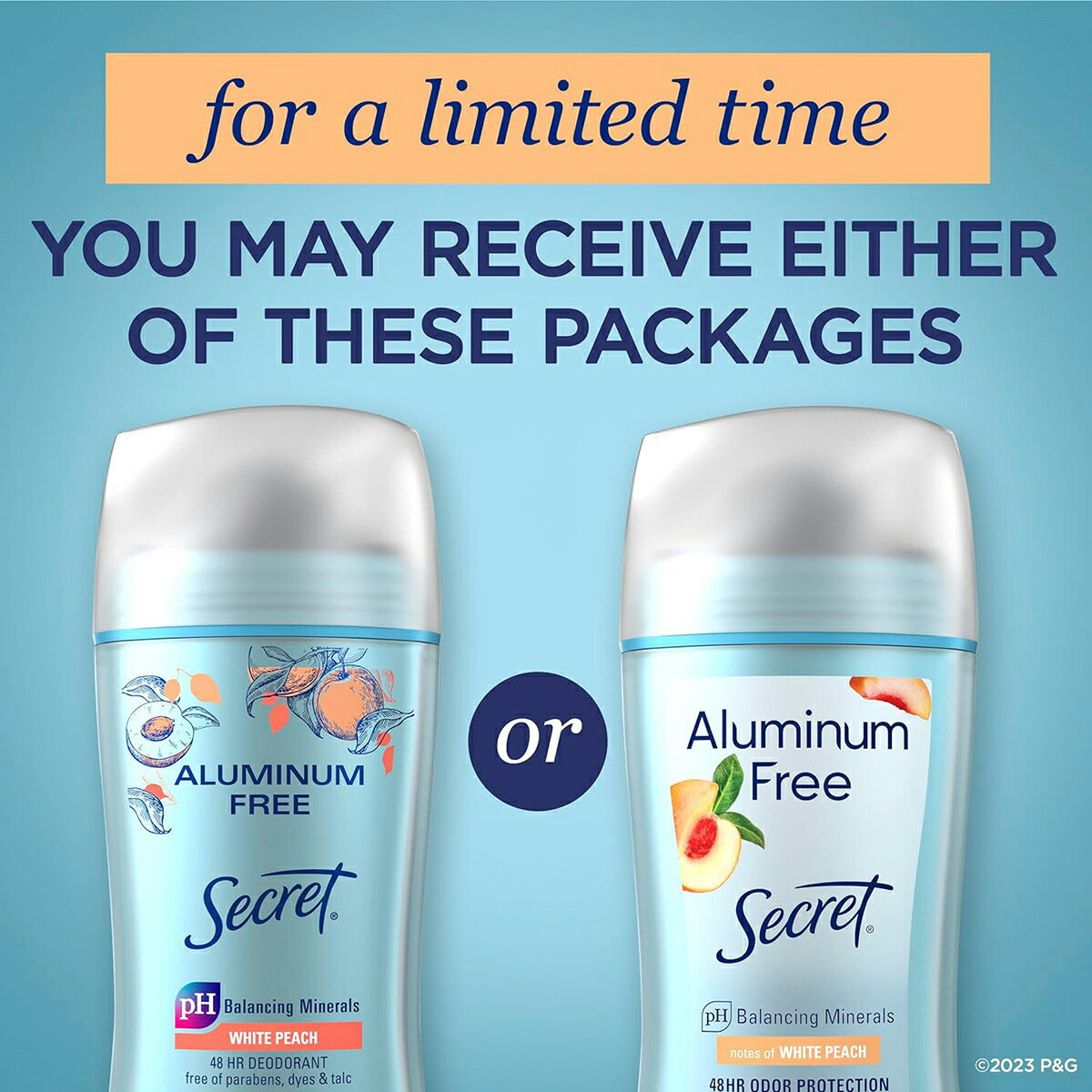 【エクスプレス便】【お得な3本セット】シークレット アルミニウムフリー デオドラント ホワイトピーチ 68gSecret Aluminum Free Deodorant for Women White Peach 2.4 oz (Pack of 3)女性用 デオドラント アルミフリー 桃の香り