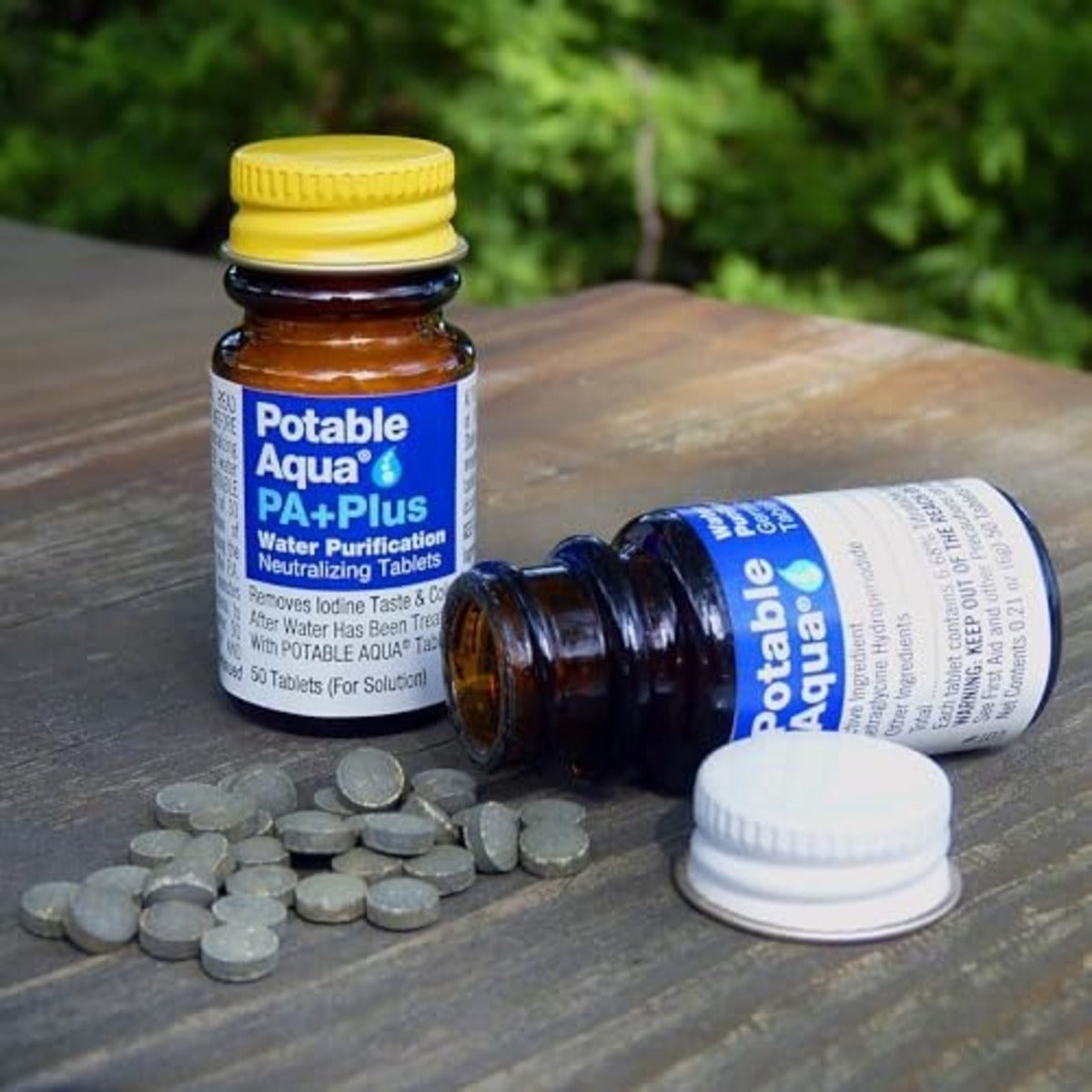 【追跡可能海外メール便】Potable Aqua Water Purification Tablets with PA Plus, Portable and Effective Solution for Camping 2.24oz ポータブルアクア 水浄化タブレット PAプラス付き 63.6g キャンプ用 防災 防災グッズ