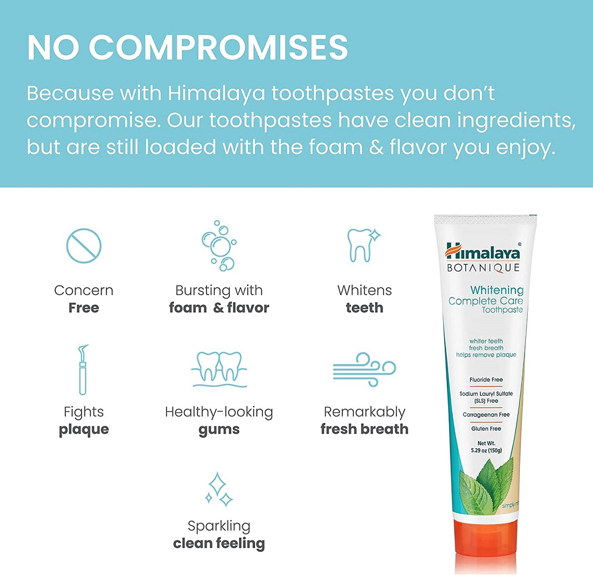 【追跡可能海外メール便】Himalaya Botanique Complete Care Whitening Toothpaste, Simply Mint 5.29 oz ヒマラヤボタニーク コンプリートケア ホワイトニング歯磨き粉 ミント 150gホワイトニング 白い歯