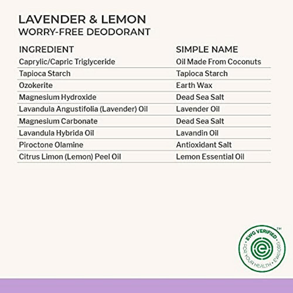 【エクスプレス便】Each & Every Aluminum-Free Deodorant Lavender & Lemon 2.5 Ozイーチ&エヴリー アルミニウムフリーデオドラント ラベンダー & レモン 70gスティックタイプ 汗・匂いの悩み 敏感肌用