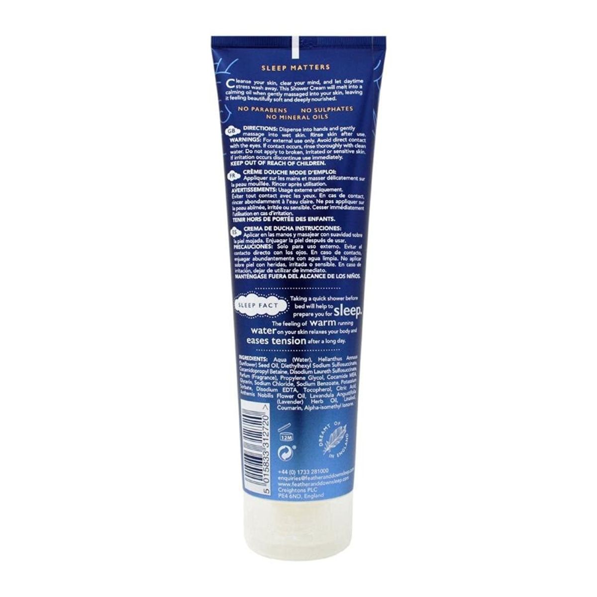 【追跡可能海外メール便】安眠 グッズ 睡眠用 アロマ イギリス フェザー&ダウン 250ml スウィートドリーム メルティングシャワークリーム Feather & Down 250ml Sweet Dream Melting Shower Cream