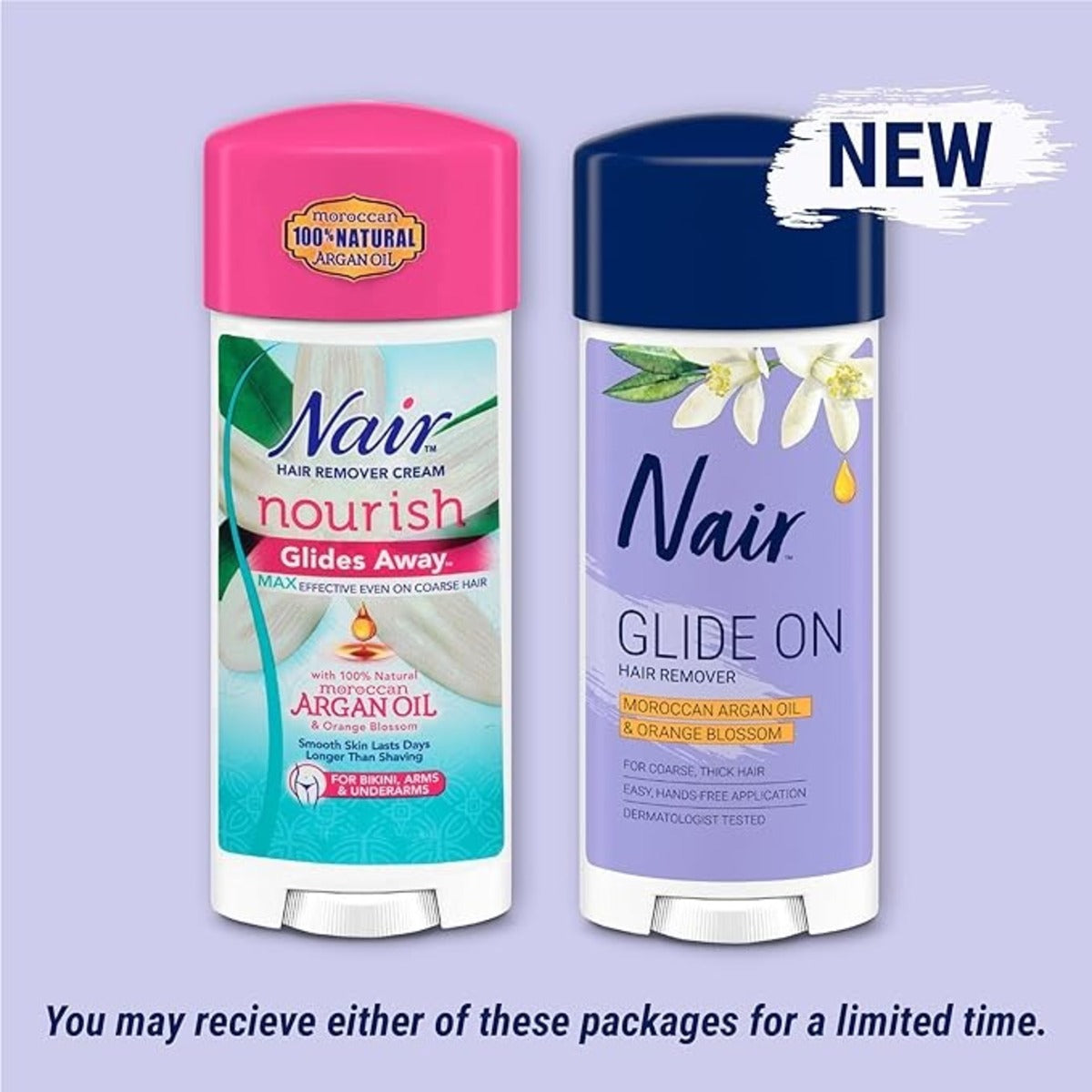 【追跡可能海外メール便】Nair スティック除毛クリーム 93g アルガンオイル&オレンジブロッサム配合 ビキニライン 腕 脚用 手を汚さず簡単 ムダ毛ケア 海外 人気