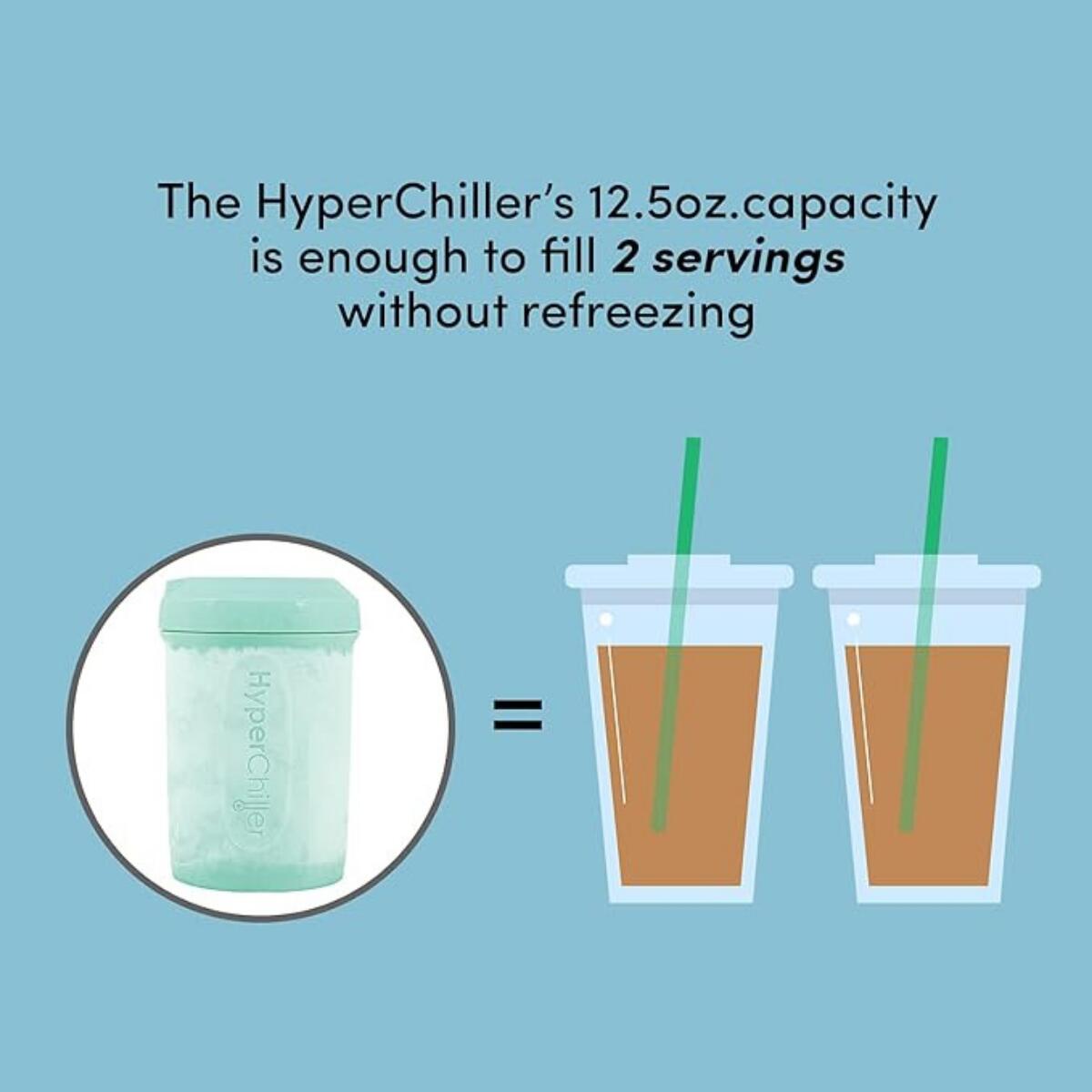 【エクスプレス便】HyperChiller ハイパーチラー HC2M 特許取得済み ドリンククーラー 355ml 1分で冷却完了 HyperChiller HC2M Patented, 12.5 Oz, Mint Blue