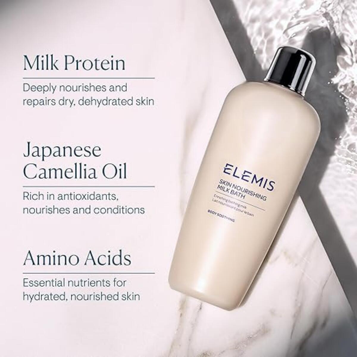 【エクスプレス便】エレミス スキンナリッシング ミルクバス 400ml スターフラワー カメリアの香り ELEMIS Skin Nourishing Milk Bath バスミルク 入浴剤 乾燥肌 ラグジュアリー 英国スパ