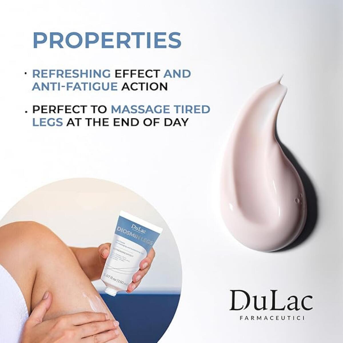 【エクスプレス便】DuLac レッグジェル 150 ml(5.07 fl oz)むくみケア メントール配合 Dulc Diosmin Legs Varicose Veins Treatment for Legs