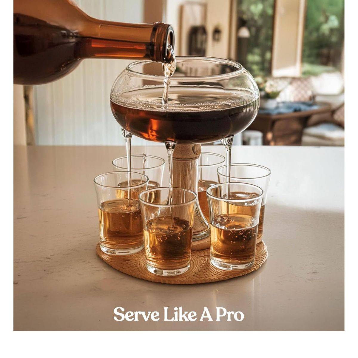 【エクスプレス便】パーティー ドリンク用 ショットグラス ディスペンサーとホルダー 6個のグラス付き Shot Glass Dispenser And Holder - Party Drink Set For Liquor With 6 Glasses