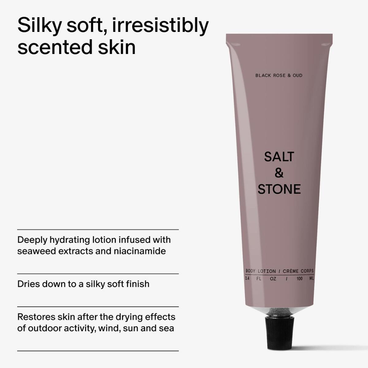 【エクスプレス便】SALT & STONE ボディローション(ブラックローズ&ウードの香り)保湿 男女兼用 ヴィーガン クルエルティフリー SALT & STONE Body Lotion Black Rose & Oud 100ml