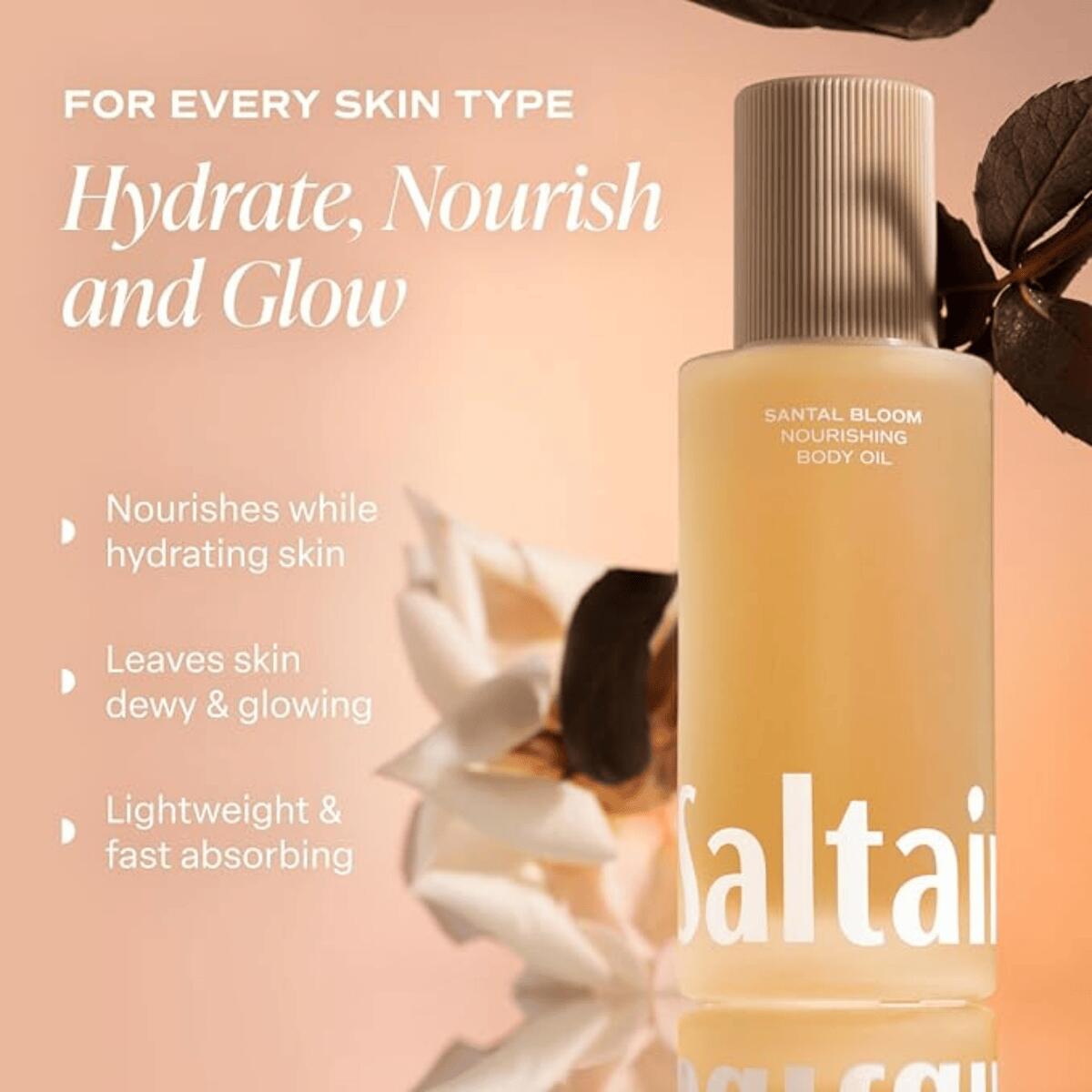 【エクスプレス便】Saltair ボディオイル サンタルブルーム の香り 118ml 植物由来 クルエルティフリー Saltair Body Oil Luxurious Santal Bloom 4oz Pump Bottle