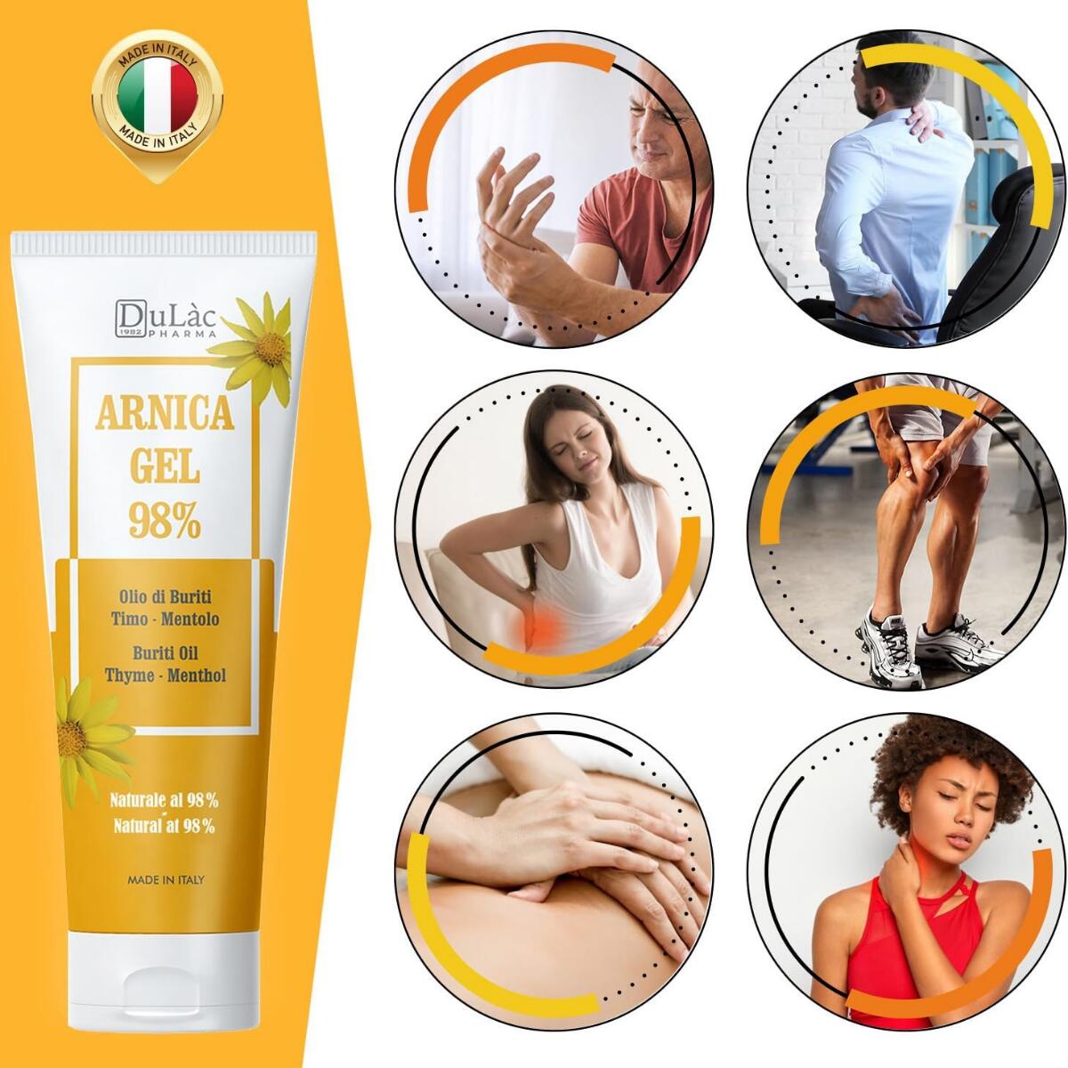 【エクスプレス便】DuLac アルニカジェル 100 ml(3.38 fl oz)マッサージジェル 植物由来 アルニカ 配合 Dul?c Arnica Gel for Bruising and Swelling 3.38 Fl Oz