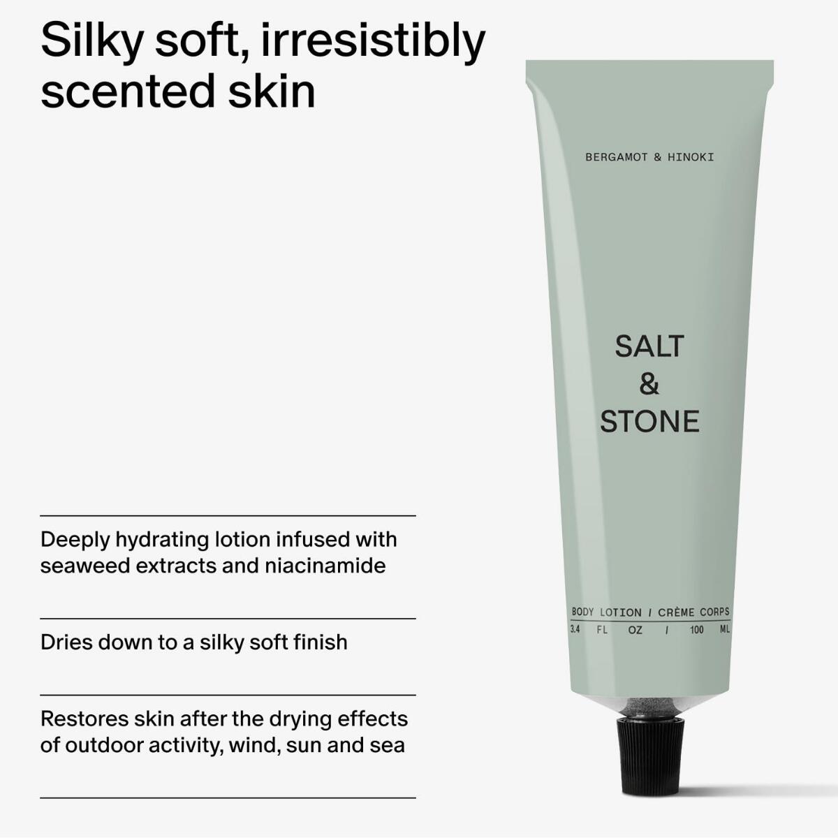 【エクスプレス便】SALT & STONE ボディローション (ベルガモット&ヒノキの香り)保湿 男女兼用 ヴィーガン クルエルティフリー SALT & STONE Body Lotion Bergamot & Hinoki 100ml