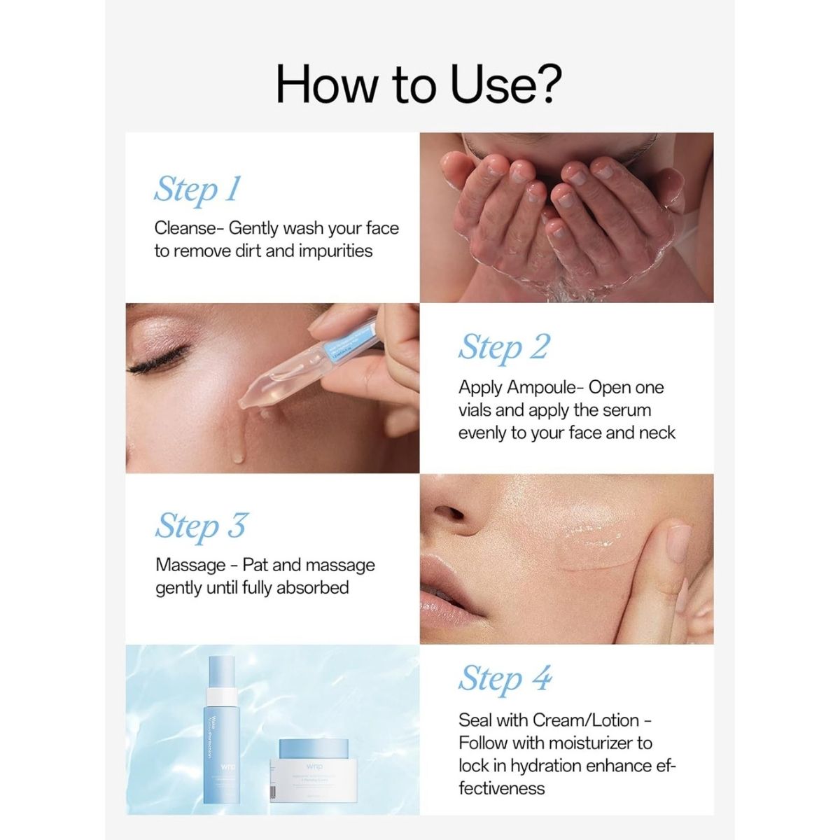 【エクスプレス便】WNP ヒアルロン酸セラム 高保湿美容液 30回分 1.2 ml/本 WNP Hyaluronic Acid Serum 3% for Face Ultra Hydrating Anti-Aging Serum Single-Use Vials 30PCS