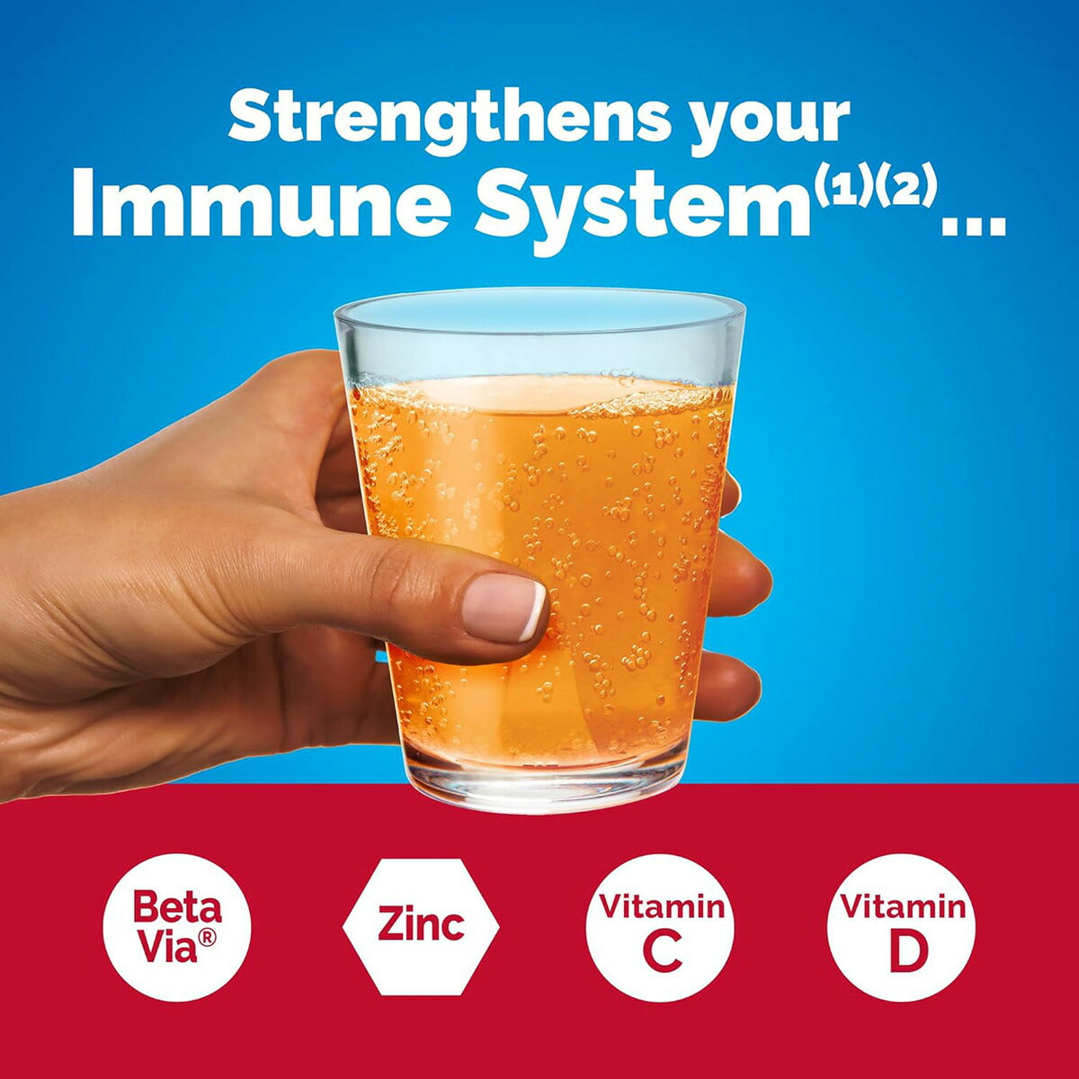【エクスプレス便】Emergen-C Immune+ Triple Action Immune Support Powder Super Orange 50 Count 16.5oz <br>ビタミンCパウダー スーパーオレンジ味 50パッケージ入り