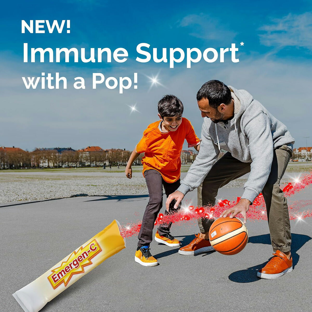 【エクスプレス便】Emergen-C Kidz Crystals, On-the-Go Emergen-C Immune Support Sparkly Strawberry 56 Stick Packs <br> エマージェンC キッズ クリスタル(携帯用) イミューンサポート スパークリー ストロベリー味/スティックタイプ 56包入り