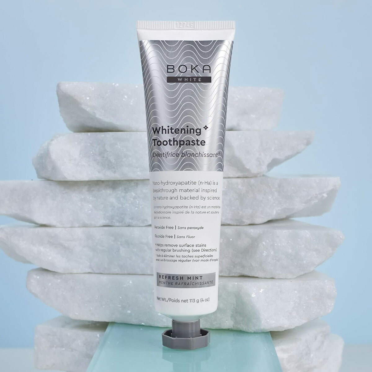 【エクスプレス便】Boka Fluoride Free Toothpaste, Whitening Refresh Mint, 4 Fl Oz 1Pk ボカ フッ素フリー ホワイトニング歯磨き粉 リフレッシュ ミント(113g)フッ素不使用 歯科医推奨 口腔ケア