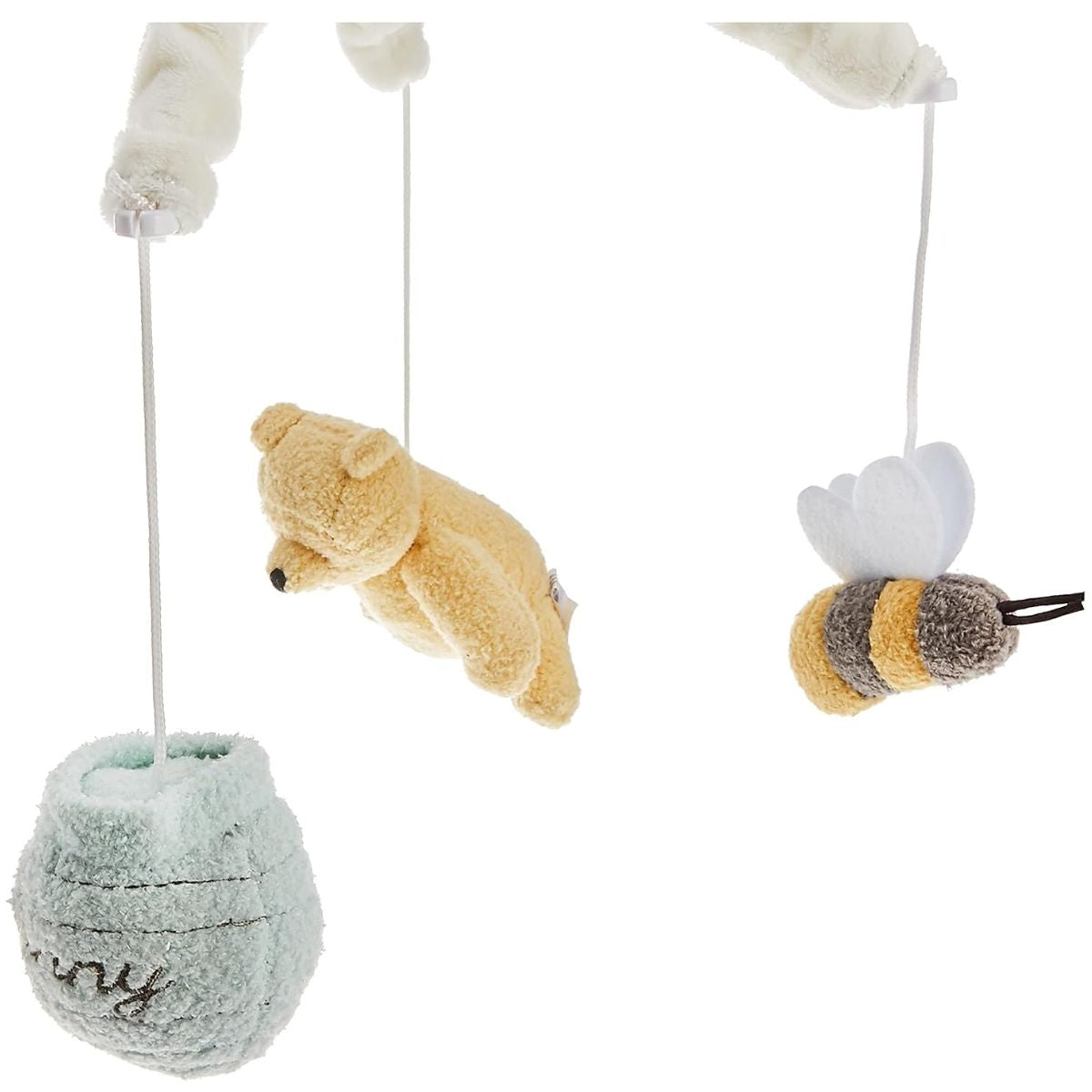 【エクスプレス便】メリー 赤ちゃん ディズニー くまのプーさん 出産祝い プレゼント クラシック プーさん  ハニーポットとミツバチ付き Disney Winnie The Pooh Classic Pooh Ivory, Sage, Butter Musical Mobile with Hunny Pot and Bees