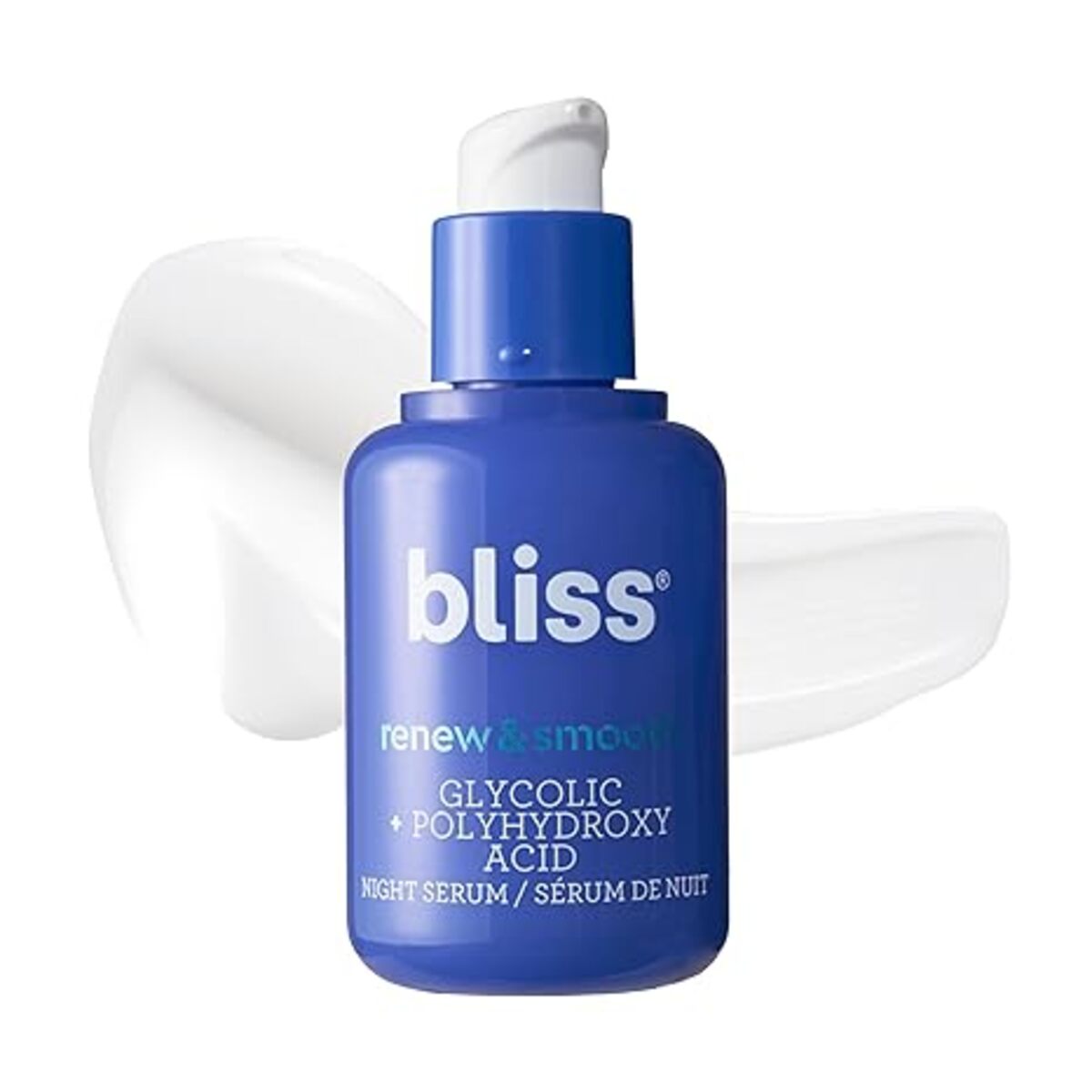 【追跡可能海外メール便】bliss Renew & Smooth Night Glycolic Acid Serum 1oz ブリス リニュー&スムース ナイト グリコール酸セラム 30ml ブライトニング 美容液 夜用 古い角質ケア ハリ 保湿