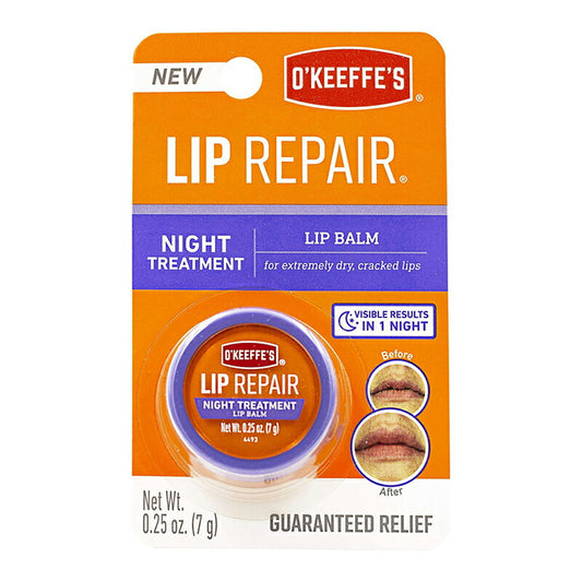 【追跡可能海外メール便】O'Keeffe's Lip balm 夜用 0.25oz  Lip Repair リップケア