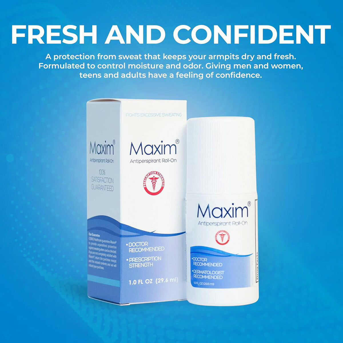 【エクスプレス便】Maxim クリニカルストレンス ロールオン制汗剤 29.6ml Maxim Clinical Strength Antiperspirant 1.0fl oz 汗対策 パースピレックス 汗止め わき汗 制汗剤 海外製品 ワキガ 汗の匂い 汗臭