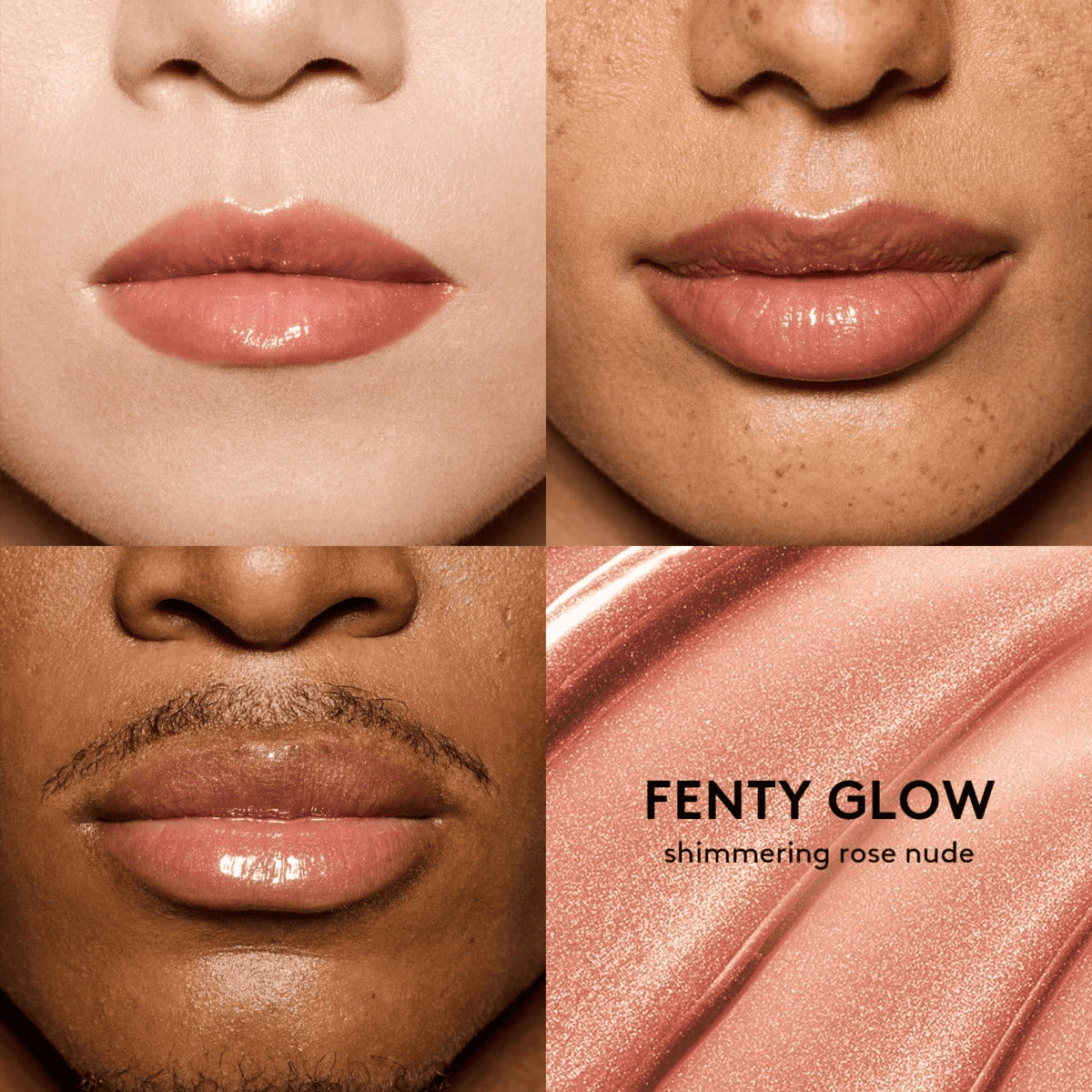 【追跡可能海外メール便】Fenty Beauty フェンティビューティー Gloss Bomb Universal Lip Luminizer (Fenty Glow - shimmering rose nude) 0.30oz 9ml グロスボム ユニバーサル リップ ルミナイザー フェンティグロウ グロス 口紅 リップグロス