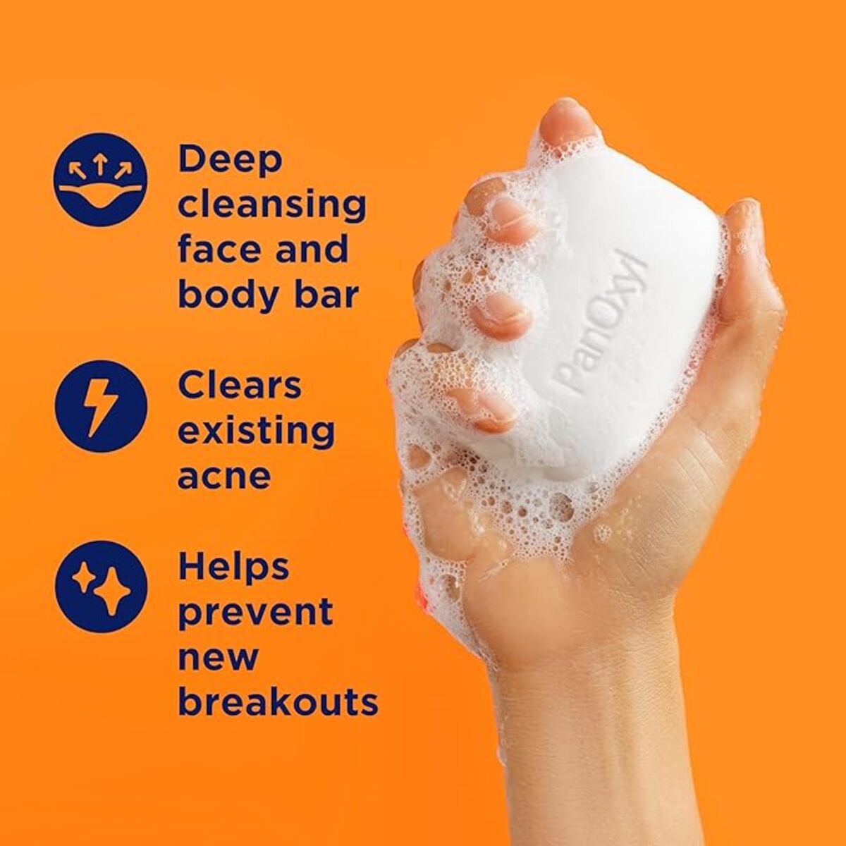 【追跡可能海外メール便】PanOxyl Acne Treatment Bar with 10% Benzoyl Peroxide 4 oz パンオキシル アクネトリートメントバー ニキビ用 顔 身体 113g