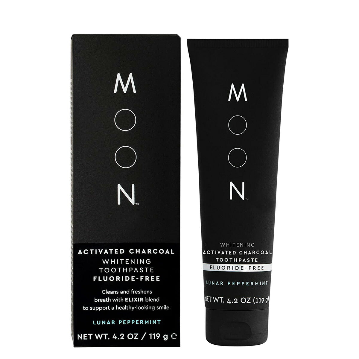 【追跡可能海外メール便】MOON ホワイトニング 歯磨き粉 ペパーミントフレーバー 4.2oz  Fluoride-Free 歯磨き粉 白い歯 ホワイトニング