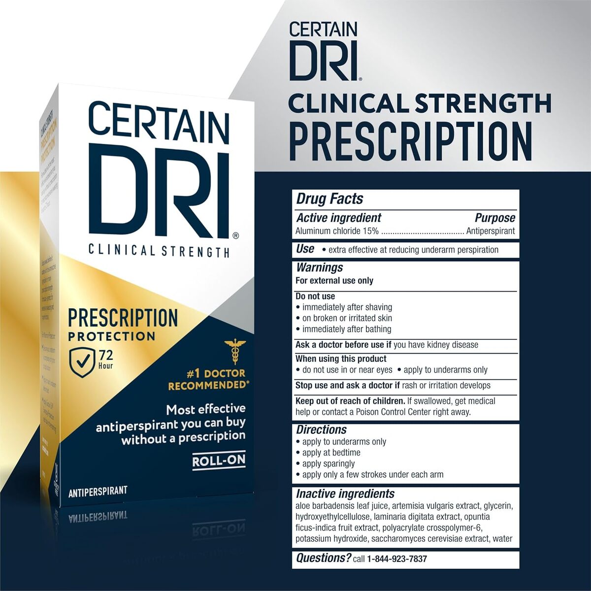 【エクスプレス便】【お得☆2個セット】サーテンドライ CERTAIN DRI 35.5ml ロールオン わき汗 汗止め 制汗剤 海外製品 ワキガ 匂い PRESCRIPTION STRENGTH Deodorant Antiperspirant デオドラント 汗対策 パースピレックス