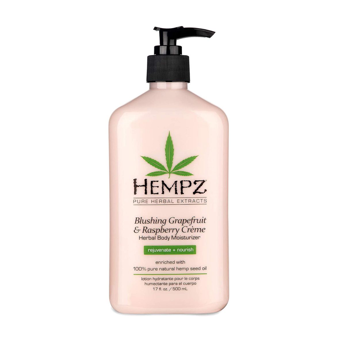 【エクスプレス便】Hempz Blushing Grapefruit & Raspberry Creme Herbal Body Moisturizer Lotion 17oz ヘンプ ブラッシンググレープフルーツアンドラズベリー保湿ローション 500ml