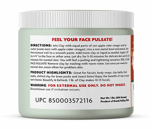 【エクスプレス便】Aztec Secret Indian Healing Clay 1 lb インディアン ヒーリング クレイ 454g泥パック 毛穴 黒ずみ 無添加 ホームエステ