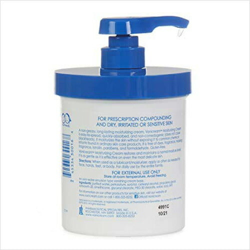 【エクスプレス便】Vanicream Moisturizing Cream with Pump バニクリーム モイスチャライジングクリーム ポンプ式 16oz 453g お肌 美容 コスメ スキンケア クリーム