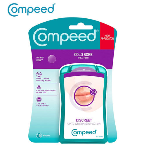 【追跡可能!国際便】Compeed  口唇ヘルペス用パッチ ディスクリート ヒーリングパッチ コンピード 15パッチ入り Cold Sore Discreet Healing Patch ヘルペス 口元パッチ 唇ケア