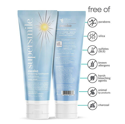 【エクスプレス便】Supersmile Supersmile Awake Teeth Whitening Toothpaste 4.2oz スーパースマイル 朝用 ホワイトニング 歯磨き粉 119g 白い歯