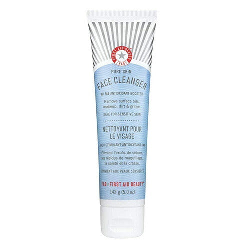 【エクスプレス便】First Aid Beauty Pure Skin Face Cleanser 5oz ファーストエイドビューティー ピュアスキンフェイスクレンザー 142g メイクまで落としてくれる敏感肌向け洗顔料 無香料 お肌 洗顔 スキンケア