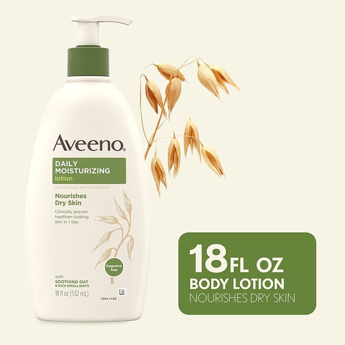 【エクスプレス便】Aveeno Daily Moisturizing Body Lotion with Soothing Oat and Rich Emollients to Nourish Dry Skin 18 Fl Oz アビーノ デイリー モイスチャライジング ボディローション 乾燥肌 無香料 ボディケア 保湿 532ml