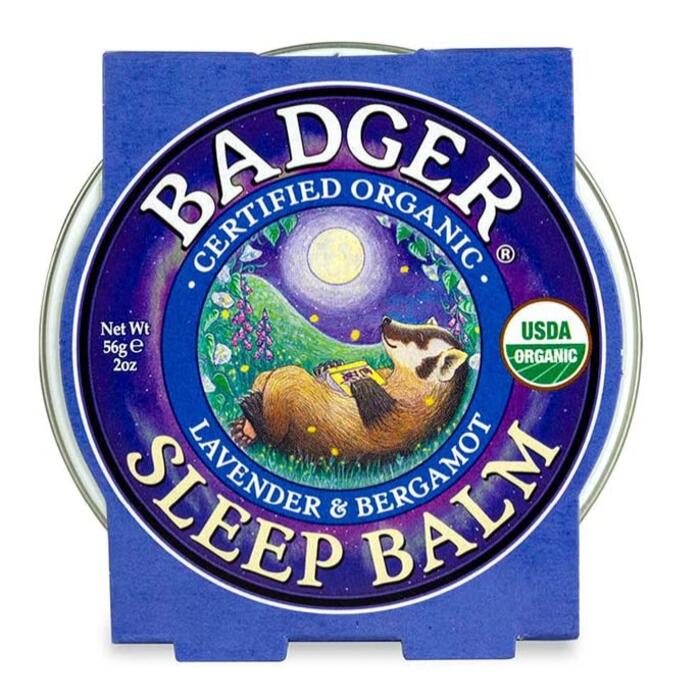 【エクスプレス便】Badger - Sleep Balm, Lavender & Bergamot, Natural Sleep Balm 2oz バジャー - スリープバーム 56g エッセンシャルオイル配合 オイル リラックス ラベンダーアロマ 就寝前 エクスプレス便追跡可