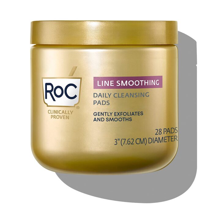 【エクスプレス便】RoC 低刺激性エクスフォリエイティングメイクアップリムーバーパッド 9.6oz 低刺激性スキンケア、オイルフリーデイリークレンザー 28パッド入り クリーム リムーバー スキンケア 保湿 クマ 色ムラ 毛穴