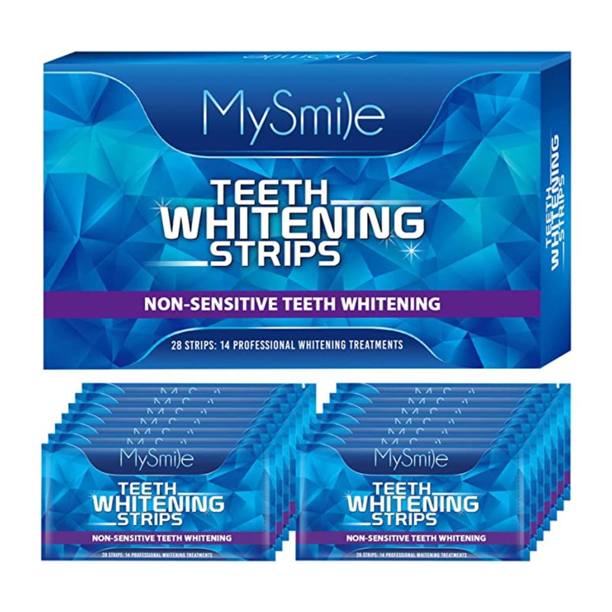 【追跡可能海外メール便】 MySmile Teeth Whitening Strips マイスマイル ホワイトニングテープ 28枚入り 14セット わずか30分でホワイトニング 白い歯 輝く笑顔 2-3トーン明るい歯に