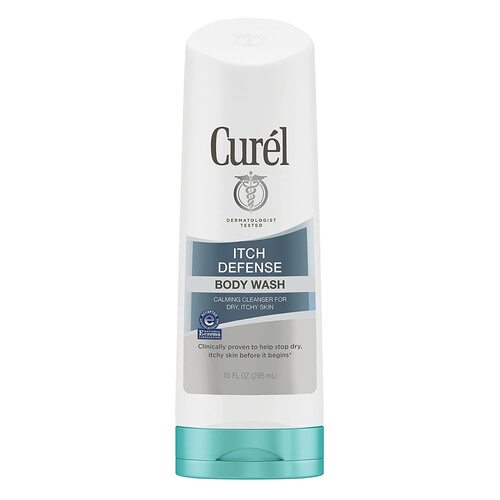【エクスプレス便】キュレル かゆみ止めデイリー クレンザー ホホバオイルとオリーブオイル配合 Curel Itch Defense Calming Daily Cleanser 10oz 295ml ボディウォッシュ、ソープフリー処方 乾燥肌 保湿乳液
