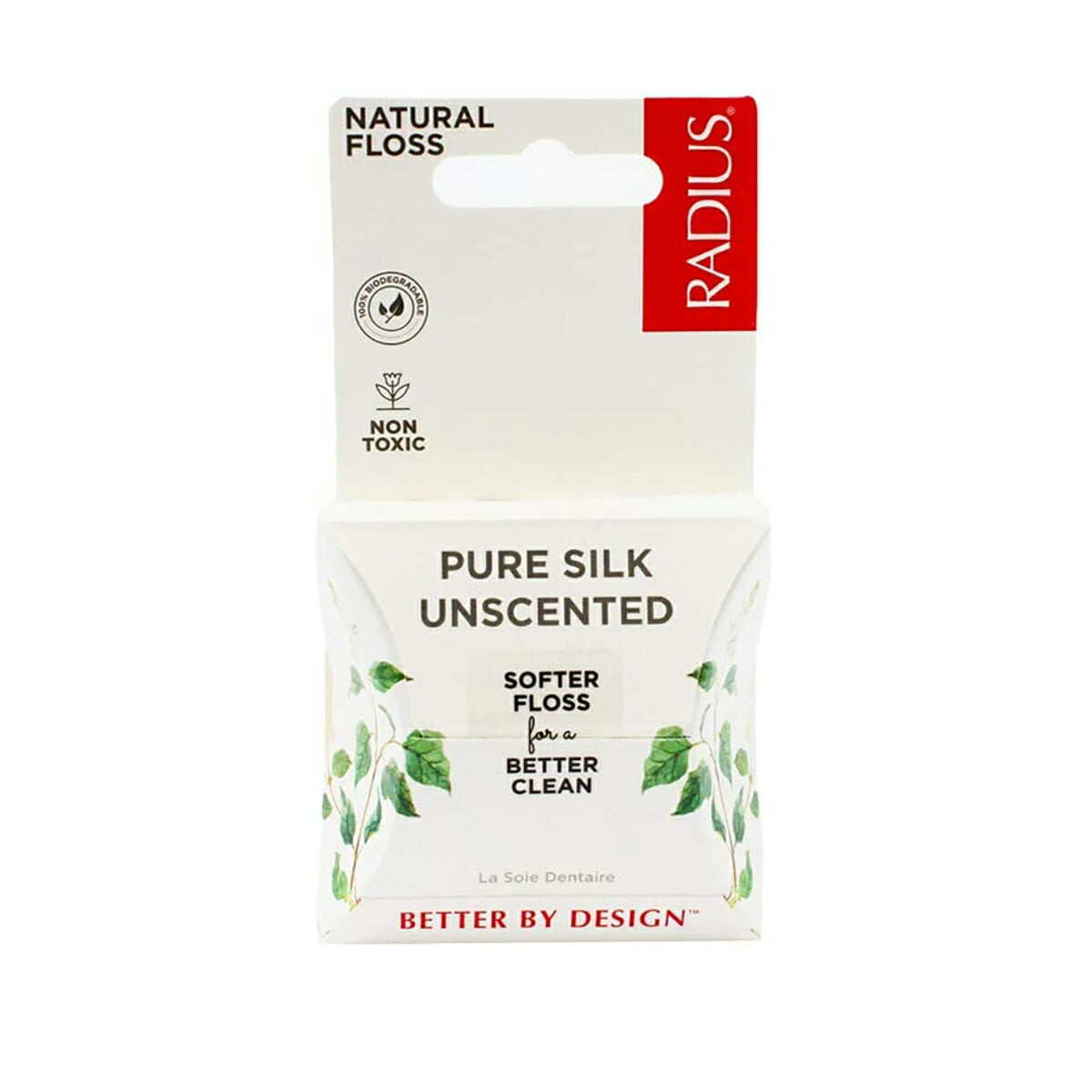 【追跡可能海外メール便】RADIUS Natural Unscented Silk Dental Floss 33 Yards ラディウス オーガニックフロス ペパーミント 30m 3個セット 歯間フロス デンタルフロス オーガニック シルク