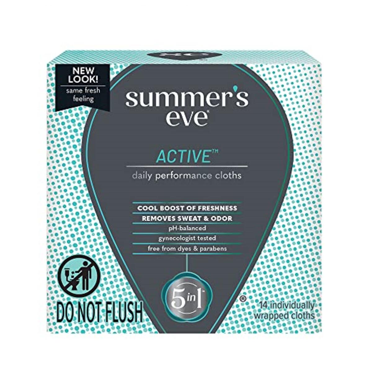 【追跡可能海外メール便】サマーズイブ フェミニン ワイプ アクティブ 14枚入り Summer's Eve Active Daily Perfomance Feminine Wipes,pH balanced,14 Count デリケートゾーン クレンジング ワイプ 個別包装