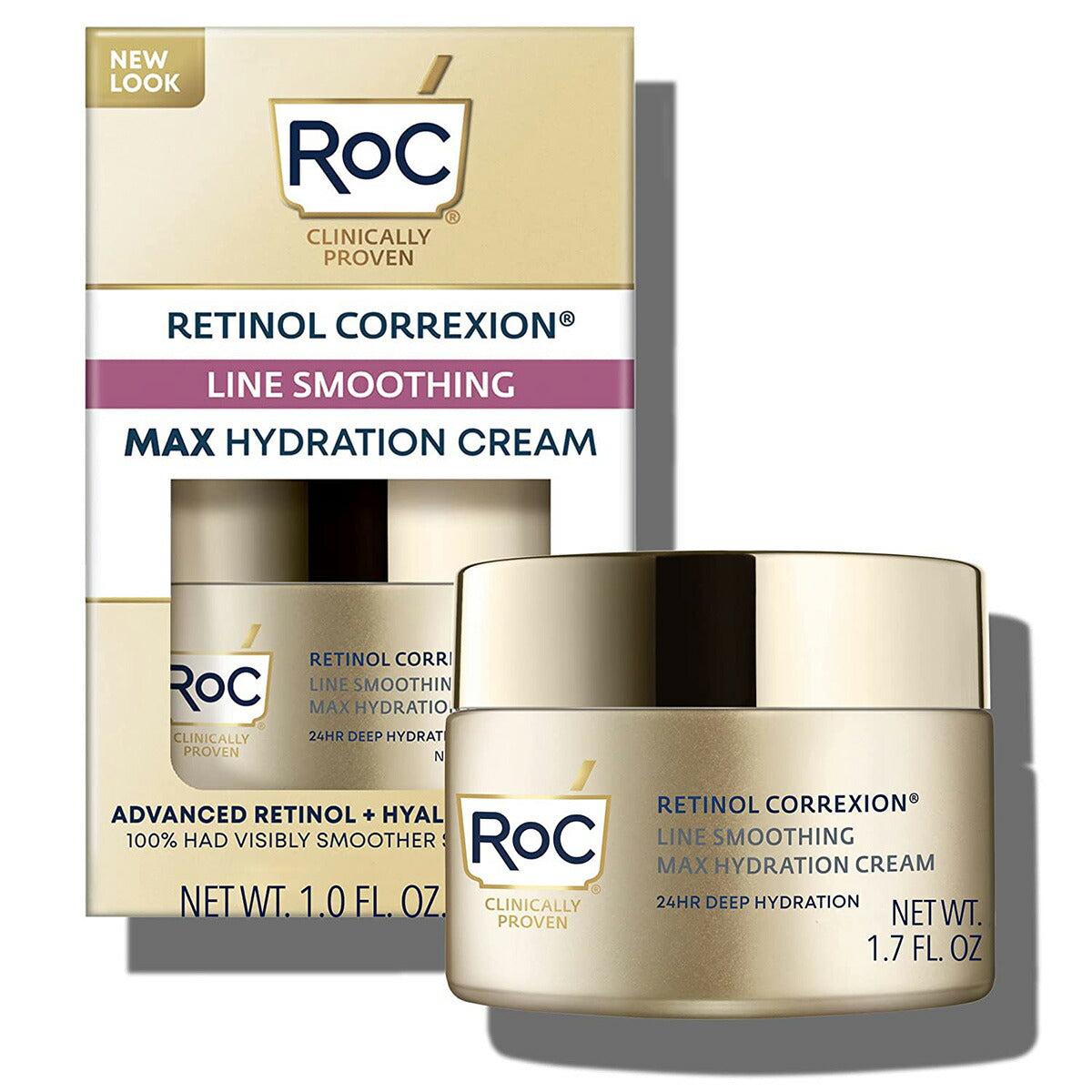 【エクスプレス便】RoC Retinol Correxion Max Daily Hydration Daily Face Moisturizer 1.7oz レチノール・ヒアルロン酸配合クリーム 加齢 予防 エイジングケア
