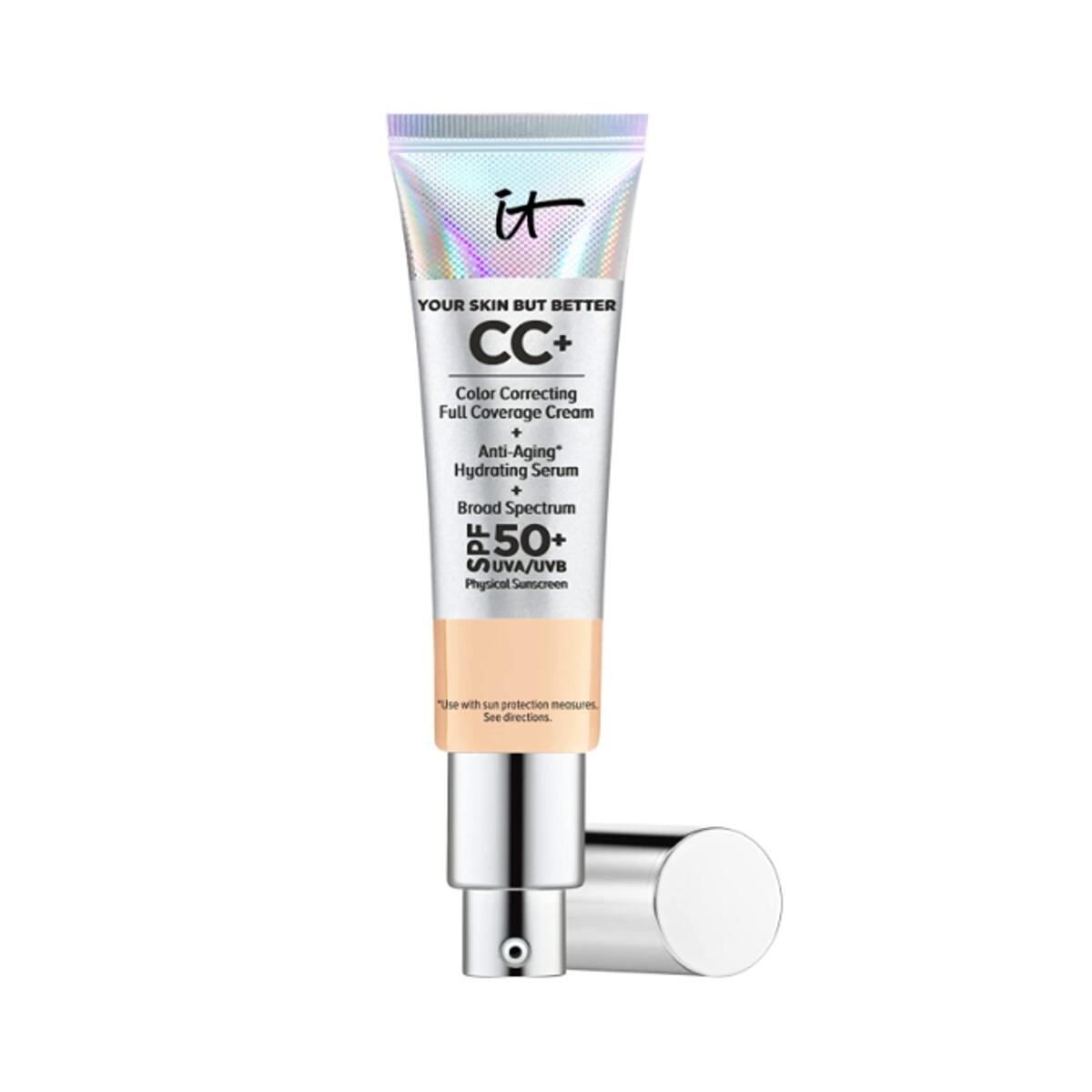 【エクスプレス便】イットコスメティクス ユアスキンバットベター ライトミディアム IT Cosmetics Your Skin But Better CC+ Cream, Light Medium (C)クリーム、フルカバーファンデーション、保湿美容液、SPF 50+ 日焼け止め - ナチュラルフィニッシュ - 1.08oz.