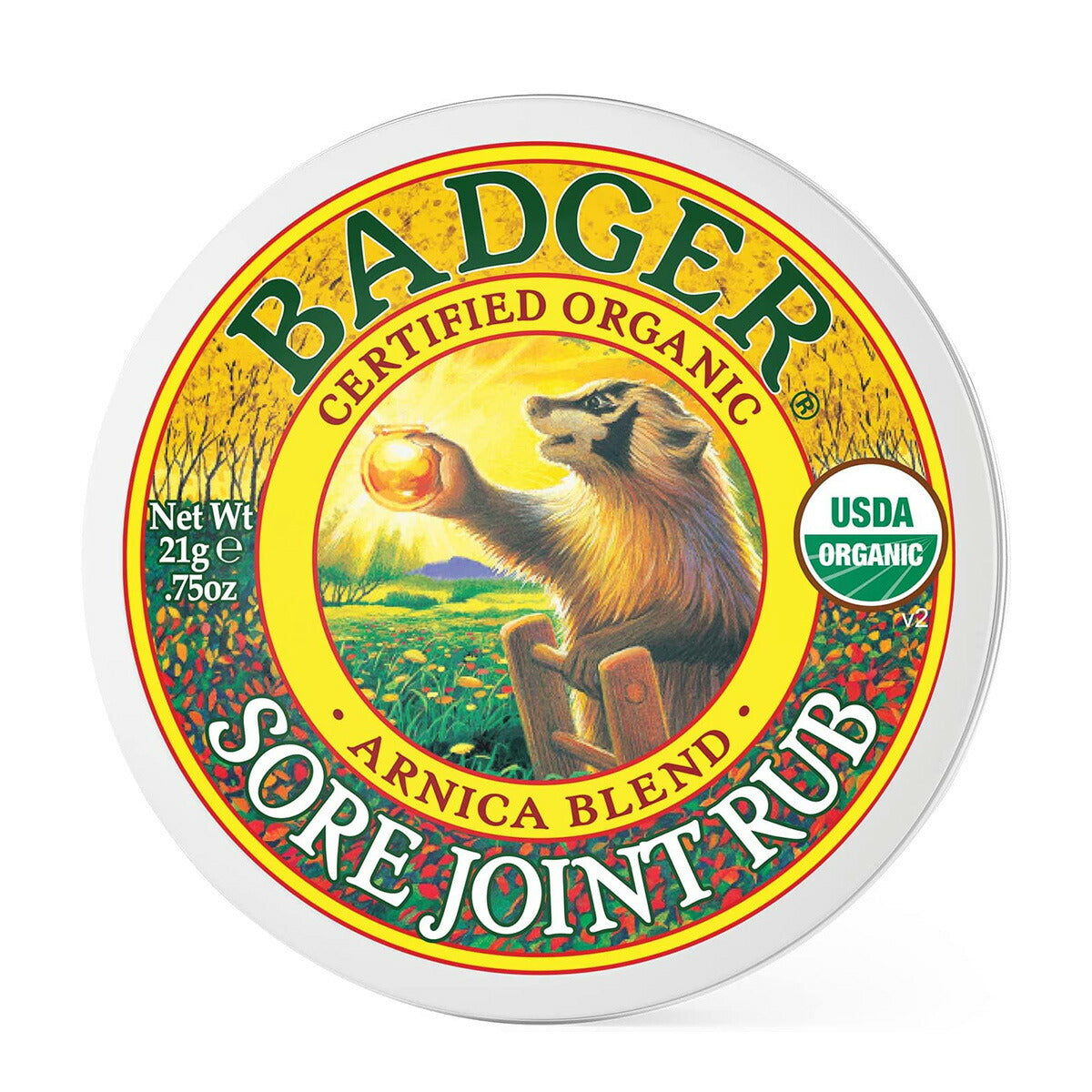 【追跡可能海外メール便】Badger Sore Joint Rub - 0.75oz バジャー 関節軟膏 オーガニック バーム