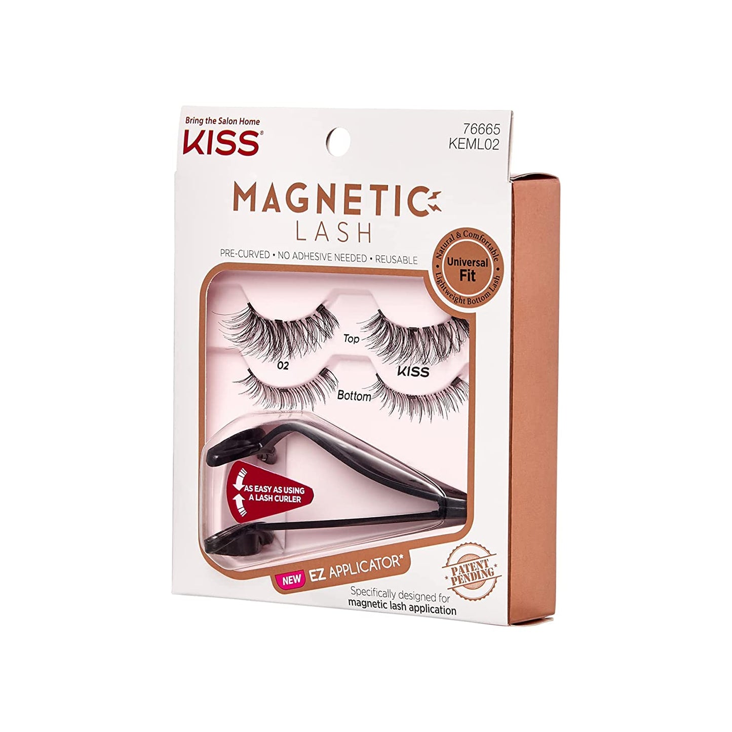 【追跡可能海外メール便】Kiss Magnetic Lash 02 With Applicator マグネット式つけまつ毛 アプリケーター付き 接着剤いらず のりいらず マグネットつけまつげ 時短 付け直し楽々 美容 美容液 コスメ 化粧品