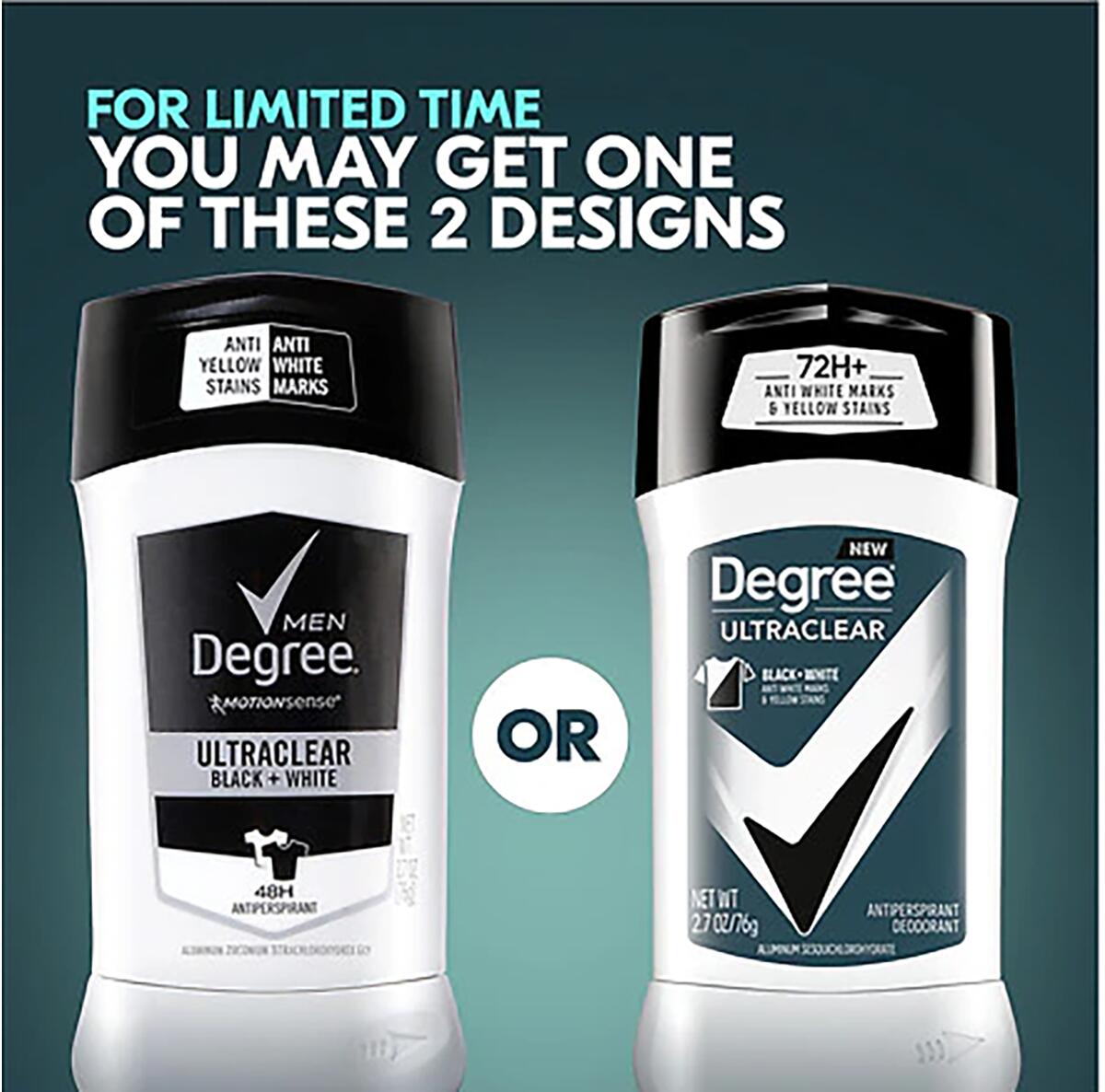 【追跡可能海外メール便】Degree Men UltraClear Antiperspirant Protects from Deodorant Stains Black + White Mens Deodorant 2.7 oz <br>Degree Men ウルトラクリア ブラック&ホワイト デオドラント 汗 ニオイ対策に 76g <br>制汗剤 汗染み