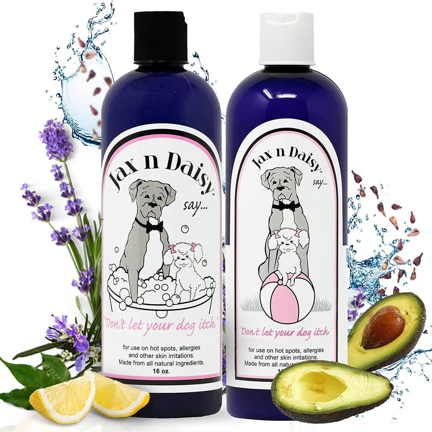 【エクスプレス便】Jax N Daisy "Don't Let Your Dog Itch" Shampoo 16oz 犬用シャンプー ふけ かゆみ 発疹 アレルギー ノミ
