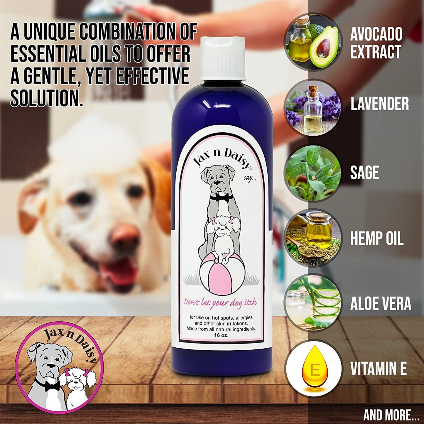 【エクスプレス便】Jax N Daisy "Don't let Your Dog Itch" Lotion 16oz 犬用ローション ふけ かゆみ 発疹 アレルギー ノミ