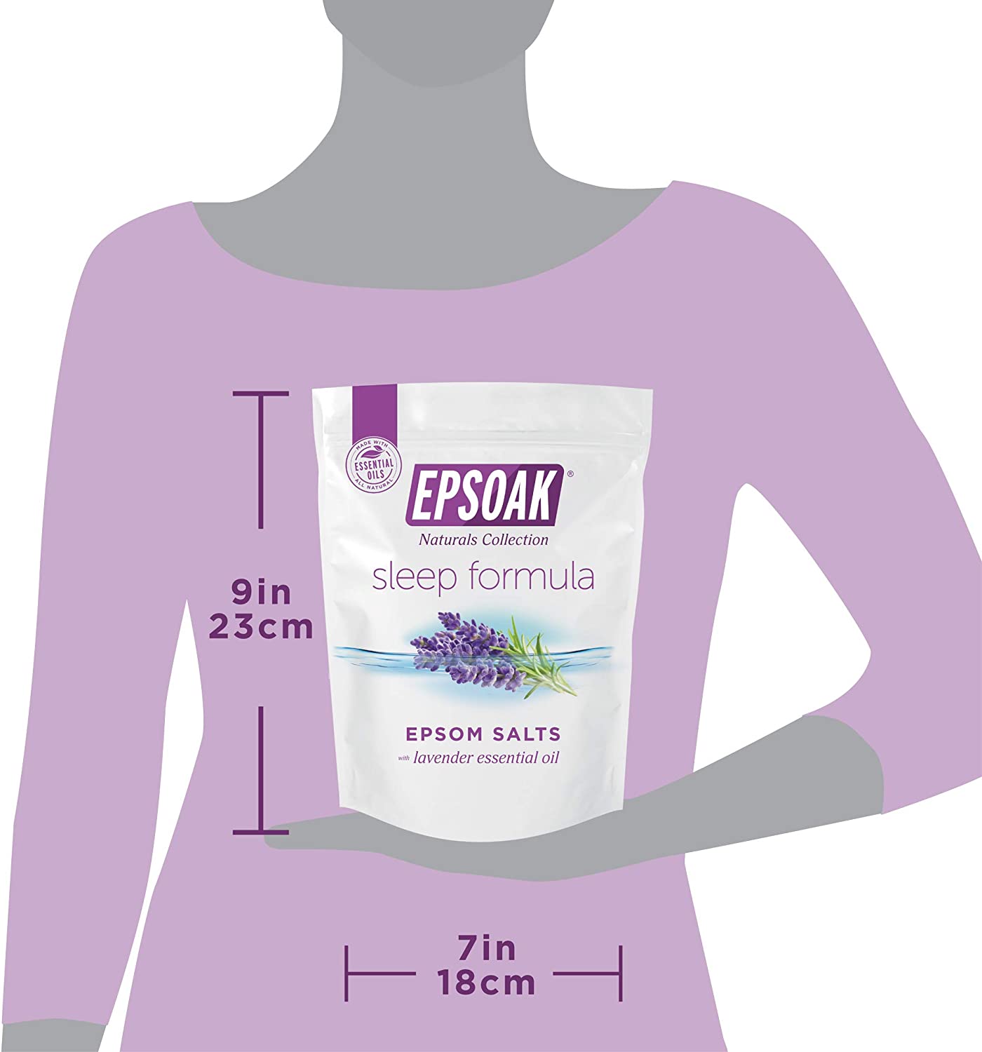 【エクスプレス便】Epsoak エプソーク バスソルト 2lb ラベンダー お風呂 バス リラックス スパ アロマ 安眠 筋肉痛 睡眠