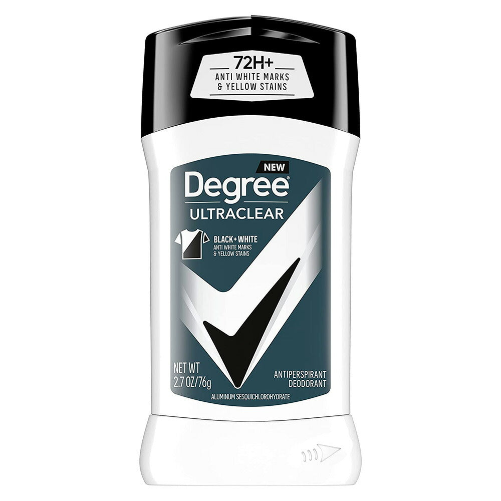 【追跡可能海外メール便】Degree Men UltraClear Antiperspirant Protects from Deodorant Stains Black + White Mens Deodorant 2.7 oz <br>Degree Men ウルトラクリア ブラック&ホワイト デオドラント 汗 ニオイ対策に 76g <br>制汗剤 汗染み